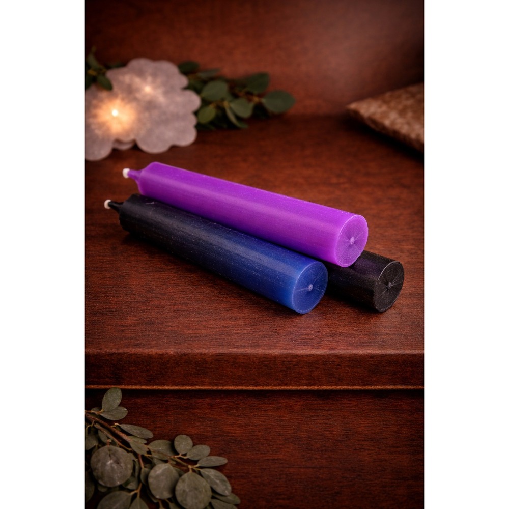 Deep Shadow Work & Truth Seeking Spell Candles Set‎ of 3 Apothecary